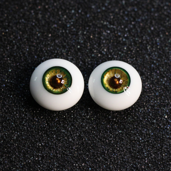 12mm green and gold metallic